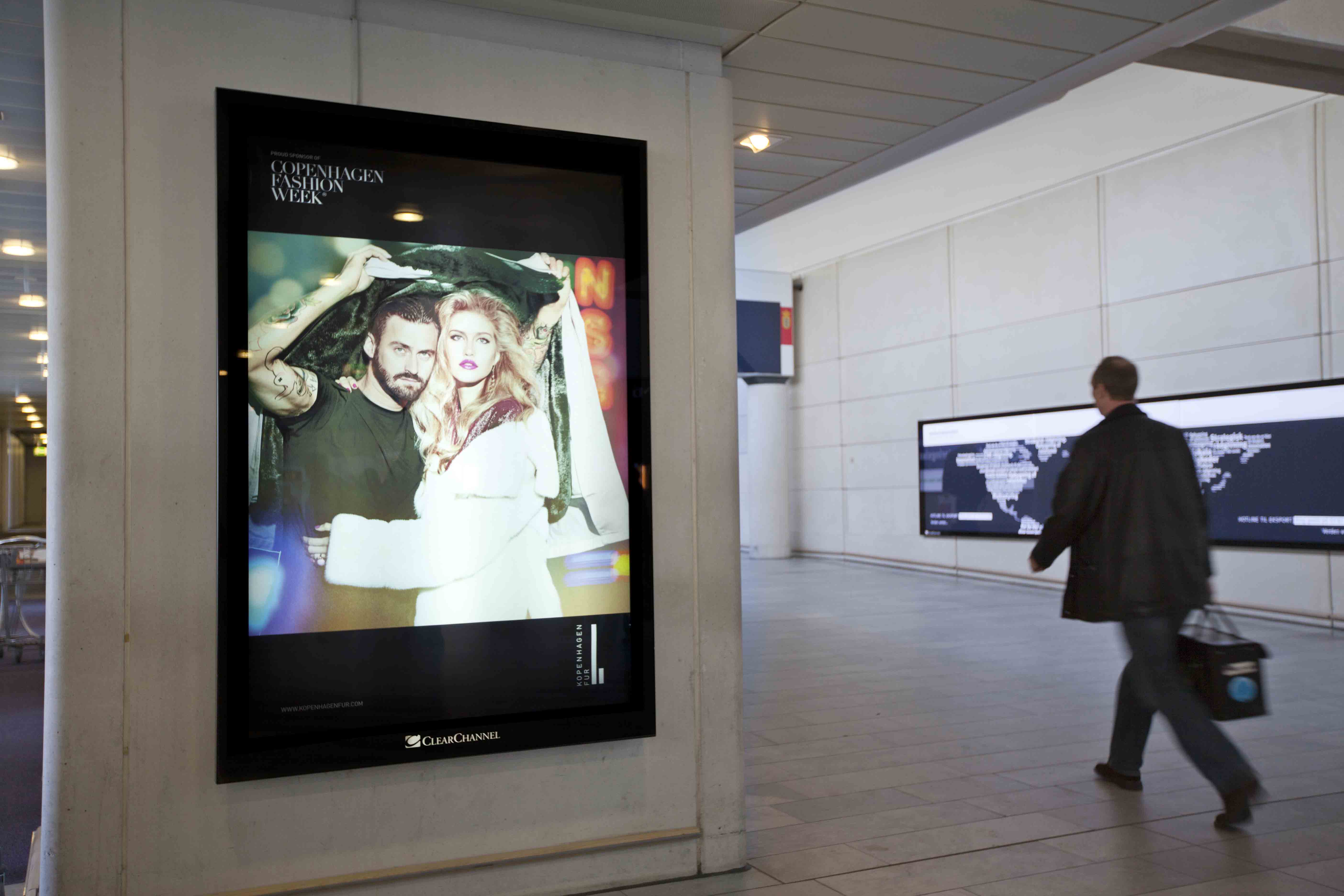 Publicité à l'aéroport de Copenhague